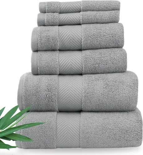 Miniatura 18 de Alusa Home - Toallas de baño ultra suaves y afelpadas de viscosa de bambú - 700 g/m² Paquete de 2 - Extra grande 70x35 pulgadas - Super absorbente