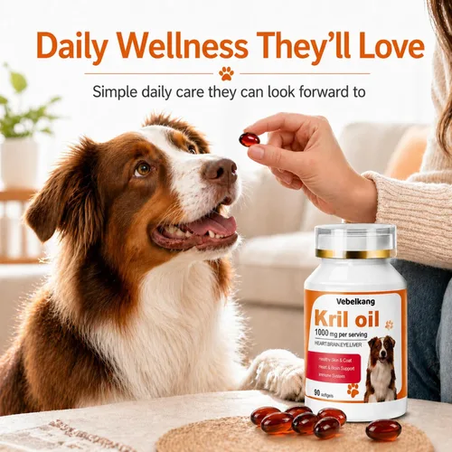 Miniatura 9 de Aceite de krill Omega 3 para perros, alivio de alergias, salud de las articulaciones, alivio de picazón, desprendimiento, suplemento para la piel