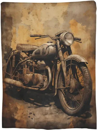 Manta vintage de motocicleta, regalos para hombres y mujeres, manta para sofá, ropa de cama para el hogar, manta de forro polar suave, cálida y
