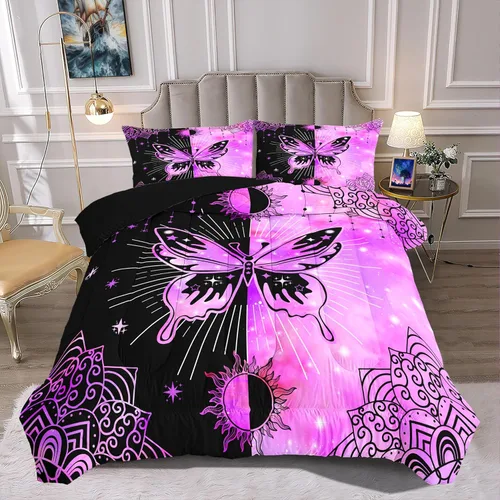 Miniatura 23 de Juego de edredón de 3 piezas con 2 fundas de almohada, tamaño Queen, diseño africano de DJ Girl de microfibra suave, regalo para mujeres y niñas