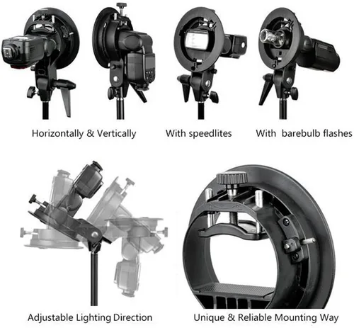 Miniatura 5 de Godox soporte Bowens tipo S para flash snoot y ventana flexible