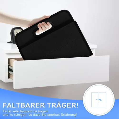Miniatura 7 de Portabebidas portátil para 6 tazas, con asa, soporte plegable reutilizable para café, vino, latas, lleva de forma segura bebidas frías y calientes