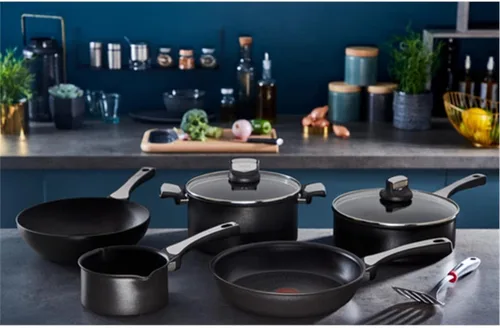 Miniatura 7 de Tefal G2599002 Unlimited on Set x 2 bandejas, 7.9-10.2 in, acero 18/10 Negro