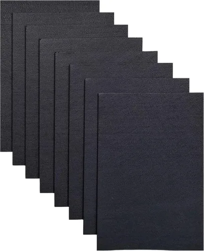 Jtnohx - Fieltro rígido, hojas de fieltro de 2 mm de grosor para manualidades, cuadrados de tela de fieltro dura de 20,3 x 30,5 cm, 8 piezas para