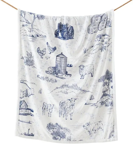 Miniatura 27 de Indigo Hill by HiEnd Accents Acadia - Manta de sherpa con estampado de pinos bosques, naturaleza, bosque, montaña, manta occidental para acampar al