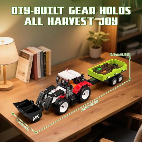 Miniatura 5 de Mould King 24093 Farm Wheel Loader - Juego de construcción de 504 piezas de mini World City Series para niños a partir de 8 años