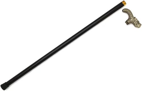 Miniatura 6 de Snake Eye Tactical Mango de peltre para bastón de caminar de 34.5 pulgadas con pequeño almacenamiento sin hoja