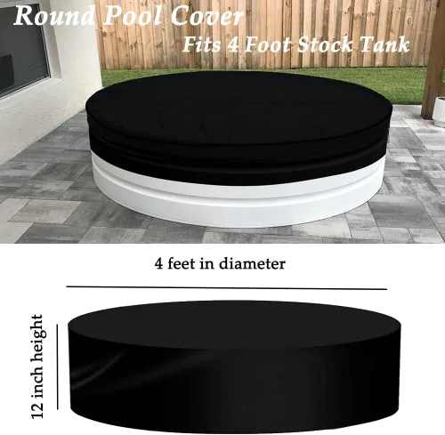 Miniatura 2 de Cubierta redonda de acero para piscina de tanque de 4 pies