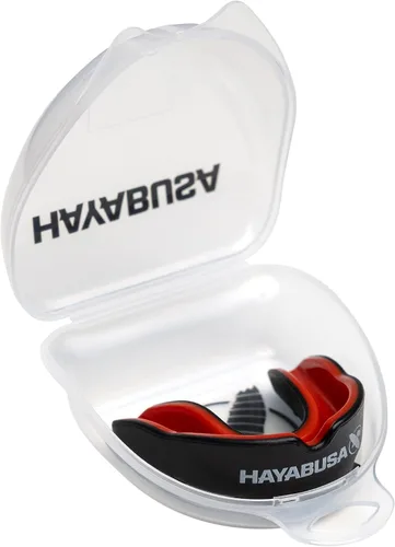 Miniatura 16 de Hayabusa Combat Sports - Protector bucal para jóvenes, niños y adultos, viene con funda, color negro/dorado, juvenil