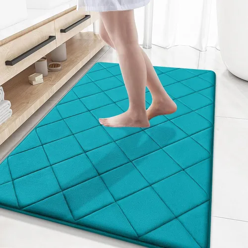Miniatura 36 de OLANLY Tapete de baño de espuma viscoelástica de 24 x 16 pulgadas, ultra suave y absorbente, lavable a máquina, cómodo tapete de baño para suelo