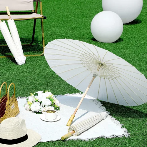 Miniatura 5 de Sadnyy Paraguas de papel decorativo chino japonés paraguas paraguas bricolaje pintura aceitada paraguas manualidades para boda nupcial fiesta