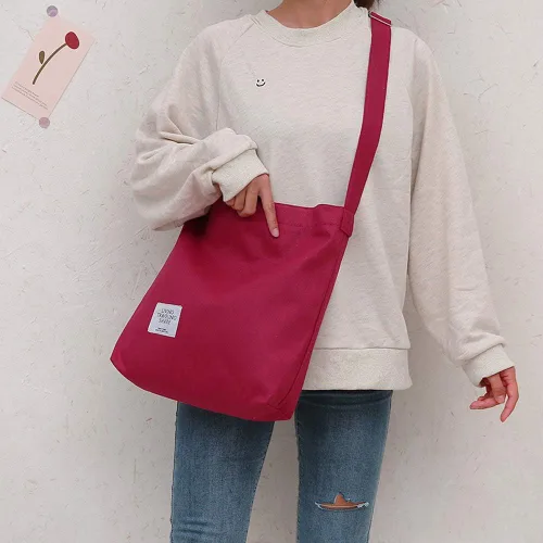 Miniatura 168 de Covelin - Bolsa de hombro informal de lona para mujer, estilo bohemio y retro, bolsa de mano, bolso cruzado, tamaño grande