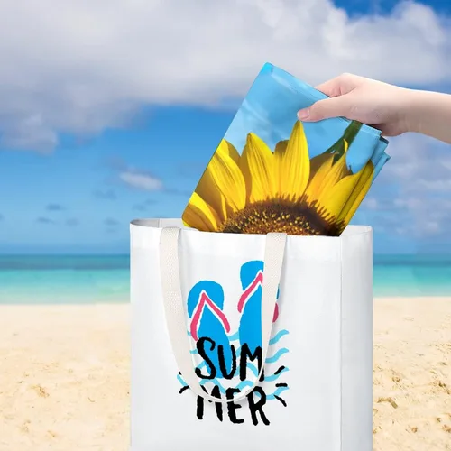 Miniatura 6 de Toalla de playa con diseño de girasol y mariposa, toalla de baño de calidad de hotel de lujo, para adultos, niños, baño, playa, gimnasio, natación
