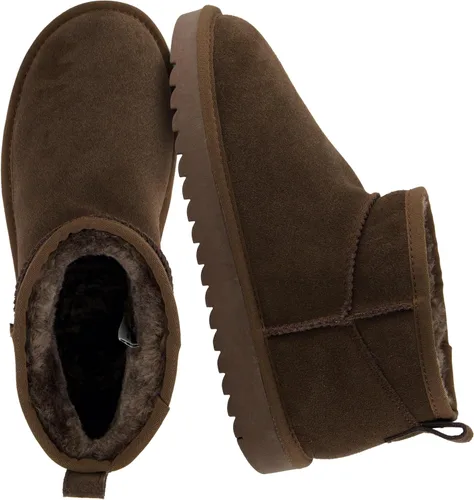 Miniatura 99 de CUSHIONAIRE, Hip 2 - Botas de nieve de gamuza auténtica para mujer, sin cordones, con cómodo forro de piel de oveja sintética + espuma viscoelástica