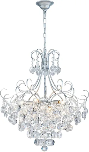 Miniatura 13 de ANJIADENGSHI Mini Candelabro de Cristal K9 Cristal Dorado para Sala de Estar, Dormitorio, Comedor, Isla de Cocina, Entrada, 5 Bombillas E12, Alto