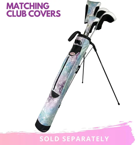Miniatura 7 de Taboo Fashion Sunday Golf Bags for Women - Lightweight Golf Range Bag with Self Flexing Stand and Shoulder Strap for Driving Range, Par 3 or Mándala