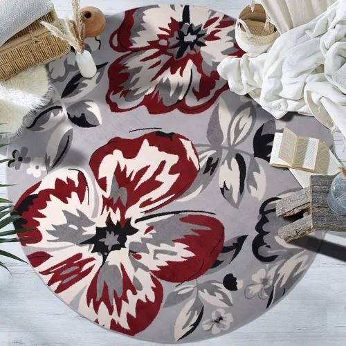 Miniatura 10 de Rugshop Alfombra moderna de diseño floral azul, elegante que no se desprende, 24 x 87 pulgadas para sala de estar, dormitorio, comedor, cocina