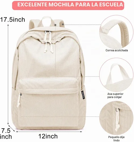 Miniatura 6 de ZUBOND Mochila para niñas y niños escolares, ligera, para adolescentes, estudiantes universitarios, mujeres y hombres, bonita mochila grande