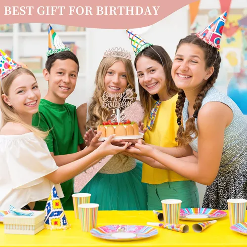 Miniatura 9 de Decoraciones de cumpleaños de 22 años para mujer, que incluyen banda y tiara, adorno para pastel y velas; regalos de cumpleaños de 22 años
