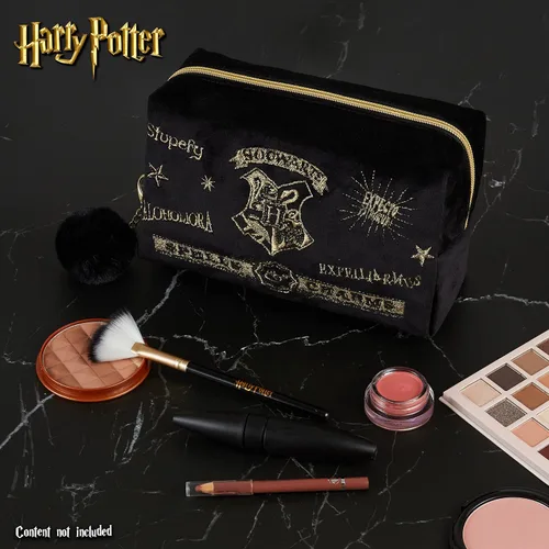 Miniatura 3 de Harry Potter Regalos para mujeres, bolsa de maquillaje de terciopelo, bolsa de cosméticos, organizador de viaje, pequeña bolsa de aseo para Negro