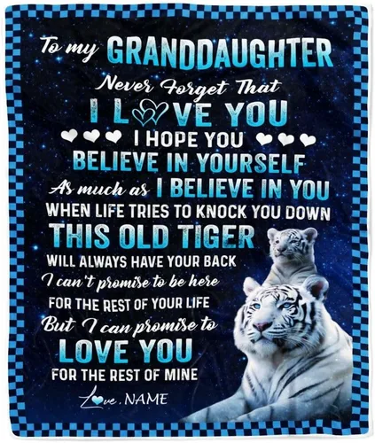 Miniatura 9 de Manta personalizada de baloncesto con texto en inglés "To My Granddaughter from Grandma Grandpa Stay Strong Be Confident Believe in Yourself", manta