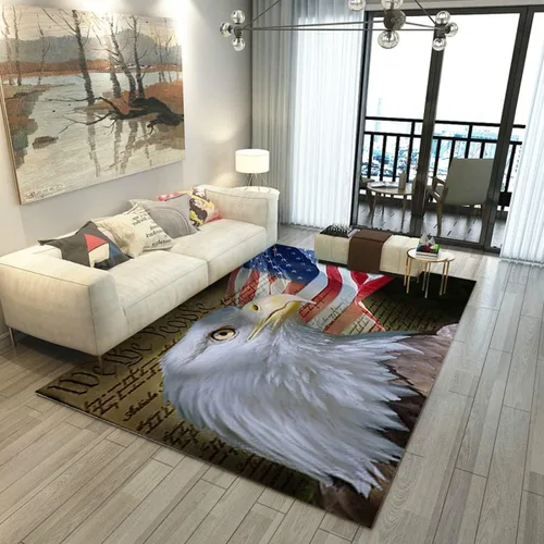 Miniatura 19 de Alfombra de ilusión óptica 3D azul y verde, patrón geométrico de remolino, para dormitorio, sala de estar, decoración de interiores, 63 x 47