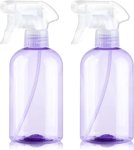 Botellas pulverizadoras de plástico sin BPA, 10 oz/10.1 fl oz, rociador ajustable, recipiente vacío recargable, corriente de niebla para regar