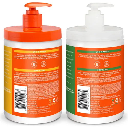 Miniatura 10 de Cantu Champú y acondicionador con manteca de karité para cabello natural, 25 onzas líquidas (paquete de 2)
