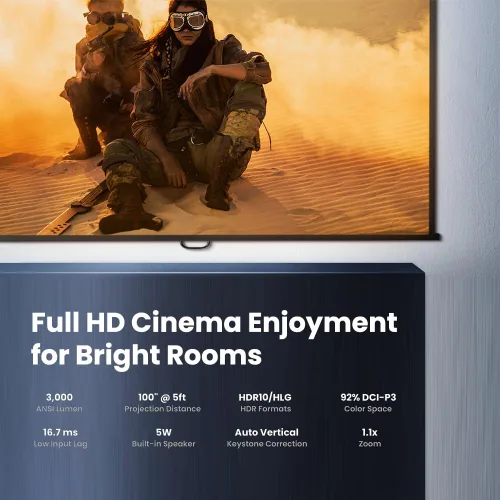 Miniatura 2 de BenQ TH671ST Proyector para juegos de corto alcance de 1080p Modo para acción intensa de retraso de baja entrada 3000 lúmenes Keystone