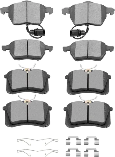 Miniatura 12 de SCITOO D1107 D1456 Juegos de pastillas de freno cerámicas delanteras y semimetálicas traseras compatibles con AUDI A3 09-13, AUDI A3 QUATTRO 09-10