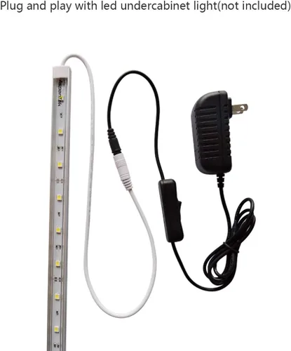 Miniatura 9 de adaptador de fuente de poder CC de 12V, con interruptor ON/OFF para iluminación LED de 12V., negro, AT-12V1A-12W, 12.00watts, 12.00 volts
