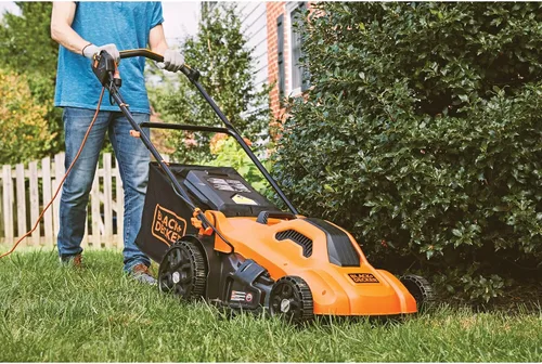 Miniatura 6 de BLACK+DECKER Cortacésped eléctrico con cable, 13 amperios, plataforma de corte de 20 pulgadas, ajuste de altura de 6 ajustes, almacenamiento