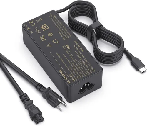 Syfrufo Cargador USB C para portátil de 45 W compatible con Lenovo Chromebook 100e 300e 500e C330 C340 S330 S340; T480 T490 T580 E480 E580; C630