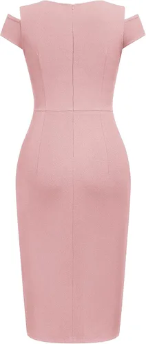 Miniatura 7 de Miusol Vestido de cóctel de manga elegante con volantes retro para mujer