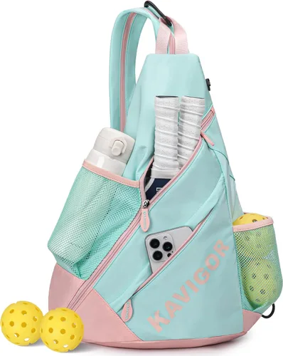 KAVIGOR Bolsa de pickleball 2025, mochila ultraligera convertible con tela suave al tacto y bolsillo húmedo/seco, se adapta a 4 paletas + equipo