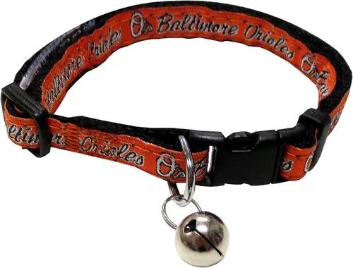 Miniatura 9 de Pets First MLB CAT Collar Atlanta Braves Satin Cat Collar de equipo de béisbol para perros y gatos. Un collar de gato brillante y colorido