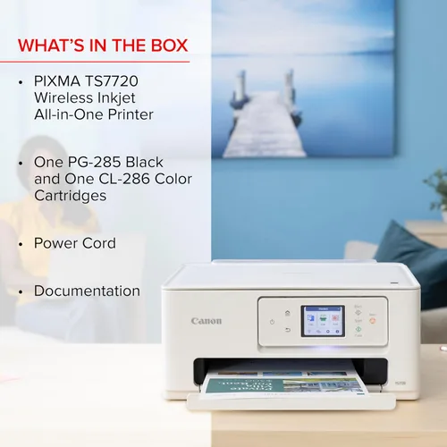 Miniatura 9 de Canon PIXMA TS7720 Impresora inalámbrica de inyección de tinta a color todo en uno - Impresión, copia, escanea, dúplex automático, 15/10 PPM