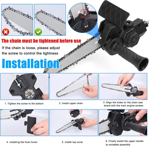 Miniatura 6 de Accesorio de motosierra eléctrica, accesorio de taladro eléctrico de 6 pulgadas, accesorios de herramienta de corte de carpintería para cortar