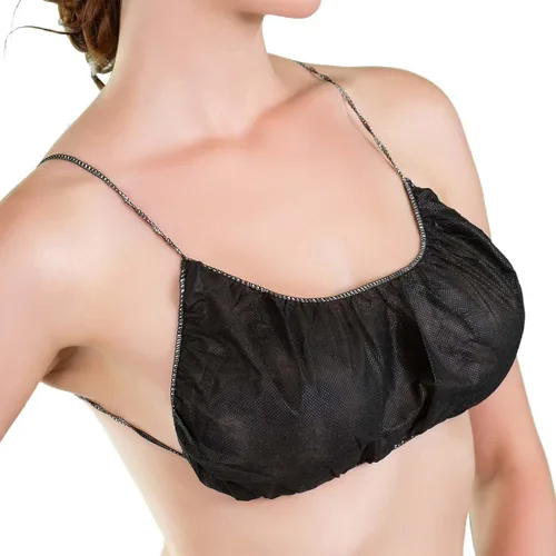 APPEARUS Sujetadores desechables Spa Bra Top Brassieres Ropa interior para bronceado en aerosol y tratamientos corporales, negro, Negro -