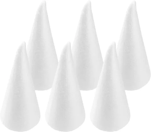 Miniatura 14 de GANAZONO 12 piezas de cono de espuma de Navidad para DIY de Navidad, cono de espuma de polietileno para colgar pendientes de árbol de Navidad