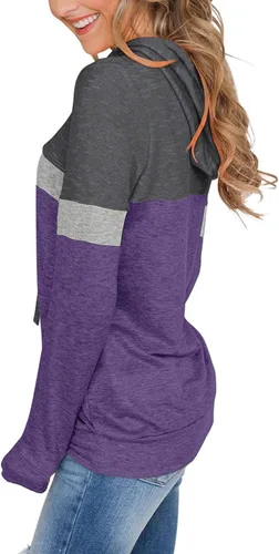 Miniatura 2 de Camisetas para mujer, túnicas informales, de manga larga, con capucha, sin botones, blusas holgadas, ropa de moda, sudaderas
