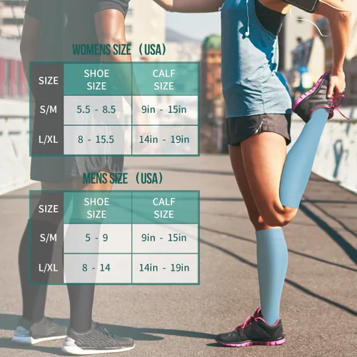 Miniatura 16 de Paquete de 3 pares de calcetines de compresión médica para mejorar la circulación de mujeres y hombres, para correr, hacer deporte y amamantar