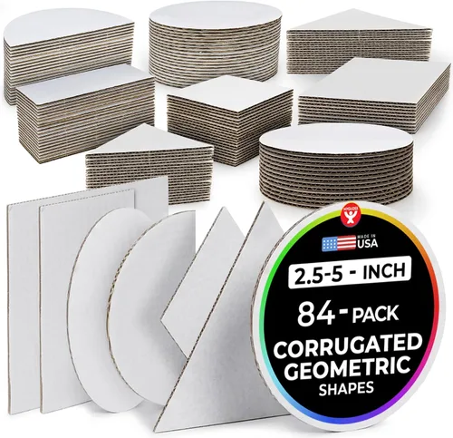 Hygloss Productos Formas geométricas corrugadas Artes y manualidades ideales, bueno para el hogar o clase-Actividad STEM para niños, surtido