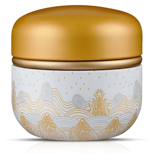 Estuche de polvo corporal con recipiente de polvo para soplo de polvo, recipiente de té para bebé y adulto, caja de té en polvo de talco (mar