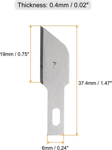 Miniatura 2 de HARFINGTON 40 cuchillas de repuesto para cuchillos Exacto #7, cuchillas de repuesto de precisión Exacto, cuchillas de repuesto para bricolaje, arte