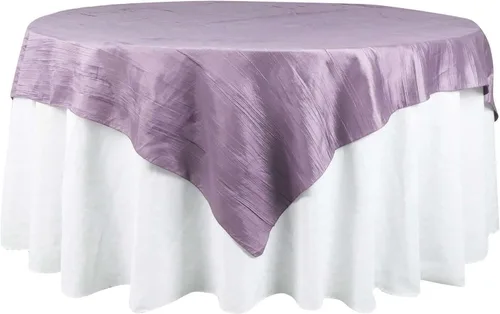 Miniatura 24 de Efavormart - Mantel cuadrado de tafetán arrugado de acordeón beige de 72 x 72 pulgadas