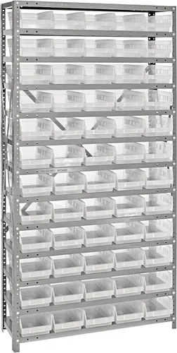 Miniatura 445 de Quantum QSBU-245BK Heavy Duty Shelving Unit with (7) Shelves and (24) QUS245 Black Bins for Garage Warehouse Storage Distribution 400 lb Load