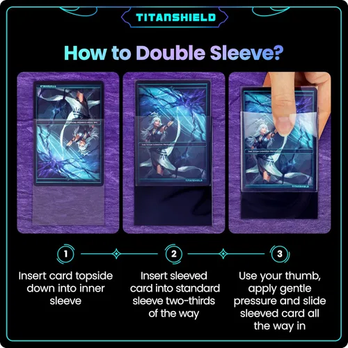 Miniatura 5 de TitanShield Fundas interiores transparentes y transparentes 1000 quilates Se adapta perfectamente a las fundas de tarjetas Compatible