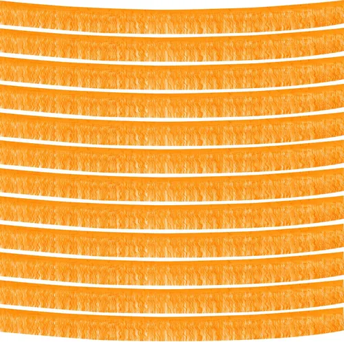 12P - Pancarta de oropel con flecos metálicos ondulados, color naranja macarrón, cortinas para desfiles, flotadores, bodas, fiestas de cumpleaños,