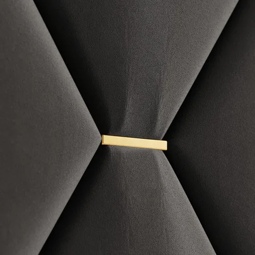 Miniatura 8 de Allewie Base de cama tapizada Velvet Queen con cabecera de almacenamiento con respaldo alado y estación de carga, cama de plataforma con diseño Negro